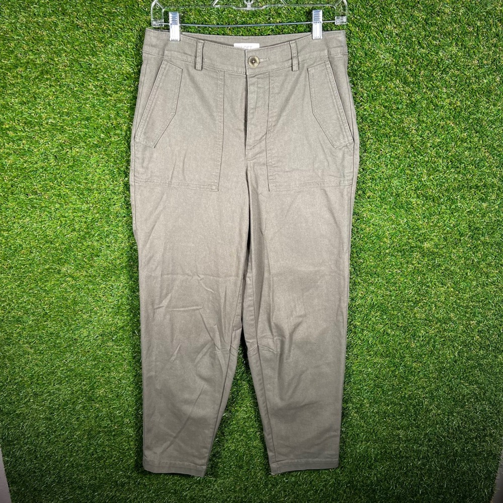 Loft Outlet Womens‎ Size 0 Utility Pants Khaki Olive Green Tapered High Rise